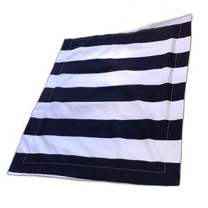 JUICY COUTURE Home Pillow Sham Blue White Cabana Stripes and Pink Standard Size